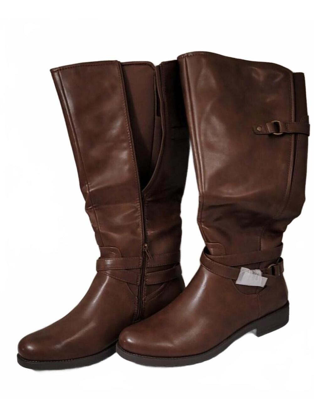 Burudani Women's Brown Ankle Knee High Horse Riding Boots Size 11
